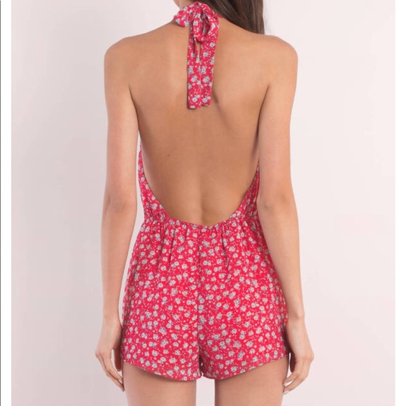 Pink Floral Romper - Picture 2 of 5